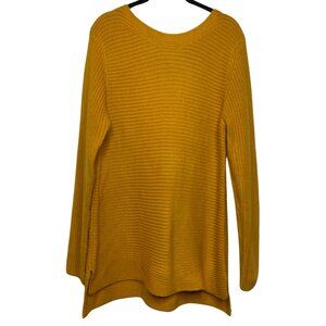 CAROLYN TAYLOR | Yellow Chunky Acrylic Knit Fall Sweater | Size XL